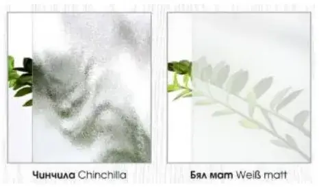 Видове стъкла – Чинчила и Бял мат