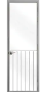 Стъклена интериорна врата Lusso L-1, каса Сив Мат