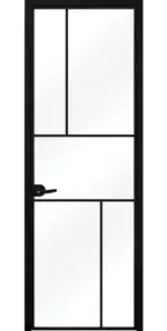Стъклена интериорна врата Lusso L-10, каса Сив Мат - Image 2