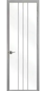 Стъклена интериорна врата Lusso L-2, каса Сив Мат