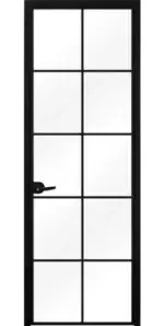 Стъклена интериорна врата Lusso L-3, каса Сив Мат - Image 2
