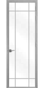 Стъклена интериорна врата Lusso L-4, каса Сив Мат
