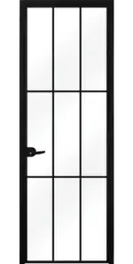 Стъклена интериорна врата Lusso L-5, каса Сив Мат - Image 2