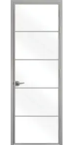 Стъклена интериорна врата Lusso L-6, каса Черен Мат - Image 2