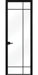Стъклена интериорна врата Lusso L-8, каса Сив Мат - Image 2