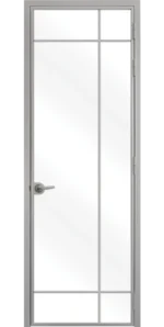 Стъклена интериорна врата Lusso L-8, каса Сив Мат