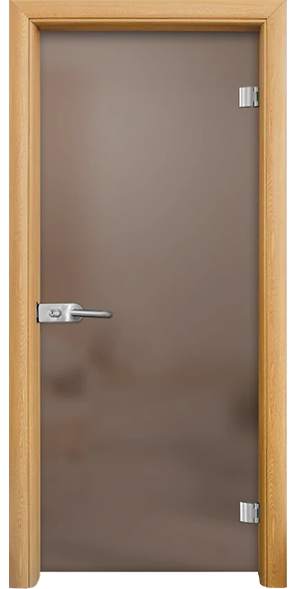 staklena-vrata-standart-matt-g-11-1-bronze-matt-a Стъклена интериорна врата модел Matt G 11-1 с каса Светъл дъб - Image 1