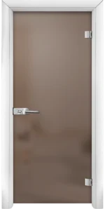 Стъклена интериорна врата модел Matt G 11-1 с каса Светъл дъб - Image 4