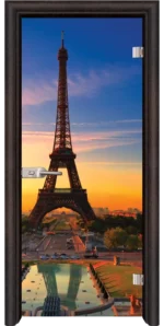 Стъклена интериорна врата модел Print G 13-12 с каса Светъл дъб - Image 5