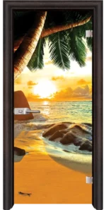 Стъклена интериорна врата модел Print G 13-14 с каса Венге