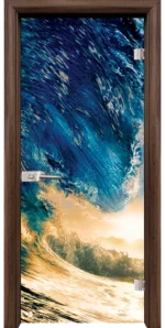 Стъклена интериорна врата модел Print G 13-19 с каса Светъл дъб - Image 4