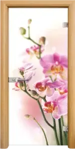 Стъклена интериорна врата модел Print G 13-2 с каса Златен дъб - Image 4