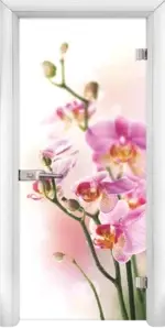 Стъклена интериорна врата модел Print G 13-2 с каса Златен дъб - Image 3