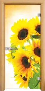 Стъклена интериорна врата модел Print G 13-4 с каса Орех - Image 2
