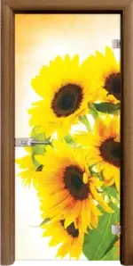 Стъклена интериорна врата модел Print G 13-4 с каса Орех - Image 4