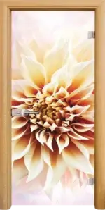 Стъклена интериорна врата модел Print G 13-5 с каса Бяла - Image 2