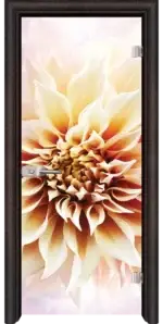 Стъклена интериорна врата модел Print G 13-5 с каса Бяла - Image 5