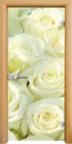 Стъклена интериорна врата модел Print G 13-6 с каса Светъл дъб