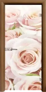 Стъклена интериорна врата модел Print G 13-7 с каса Златен дъб