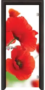 Стъклена интериорна врата модел Print G 13-8 с каса Бяла - Image 4