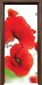 Стъклена интериорна врата модел Print G 13-8 с каса Бяла - Image 2