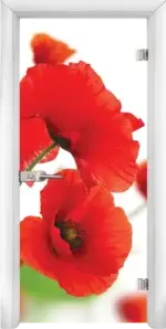 Стъклена интериорна врата модел Print G 13-8 с каса Бяла