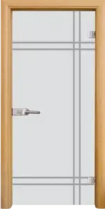 Стъклена интериорна врата модел Sand G 13-8 с каса Орех - Image 2