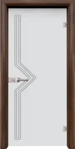 Стъклена интериорна врата модел Sand G 13-9 с каса Златен дъб - Image 4