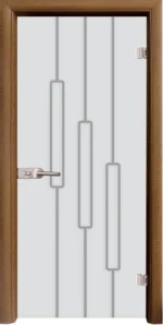 Стъклена интериорна врата модел Sand G 14-11 с каса Бяла - Image 5